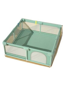 ベビーサークル メッシュ四角 200cm×180cm ファスナー扉付 洗えるカバー M11