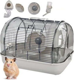 ペット ハムスター キャリーケージ 小動物 キャリー ケース お出かけ アクリル製 移動 お散歩ケージ ハムスターハウス うさぎ モルモット チンチラ シマリス モモンガ 持ち運び 持ち手付き 旅行 通院 防災 通気 透明 組み立て式 小屋 ペットバッグ 屋外 屋内 (S,ブルー)