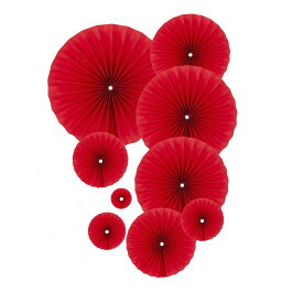 ペーパーファン 9個セット ペーパー 飾り付け バレンタイン 装飾 結婚式装飾 折りたたみ ファン 新年飾り お花紙 扇フラワー DIY クラフト 扇子の組み合わせ デコレーション お部屋の飾り 写真背景