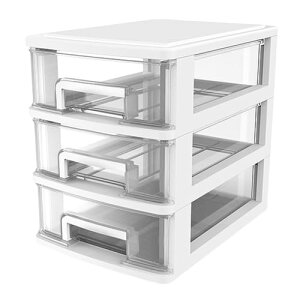 �����o�� �������� ���[�P�[�X �v���X�`�b�N �������[�{�b�N�X �O�i ���� ��� ���[�� ���ϕi �����p�i ���� �f�X�N���� ���^�[�P�[�X1�� (�z���C�g+�N���A�u���b�N,3�w) [���s�A���i]