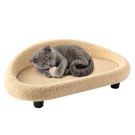 猫 ベッド 爪とぎ ラウンジベッド サイザル麻 ソファ型 ペットベッド 猫用 つめとぎ スクラッチボード マット クッション おしゃれ インテリア 通気性 安定感 小型 中型 猫用家具