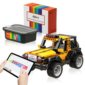 Apitor Robot R 収納型 プログラミングロボット スタイルチェンジおもちゃ STEM教育ビルディングブロック 4-in-1リモコン玩具 小学生プログラミング入門 キッズのラジコン知育玩具 6歳以上 こどもの日 誕生日プレゼント ギフト 入学祝い
