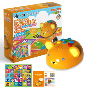 Apitor Robot Bear ���߂Ẵv���O���~���O���{�b�g �X�}�z�p�\�R���s�v ABC�}�b�v�t�� �{�^������Ř_���I�v�l���w�� �m��ߋ� 3�`6�� �c�t���� �j�����p ���{��������t �N���X�}�X�v���[���g 