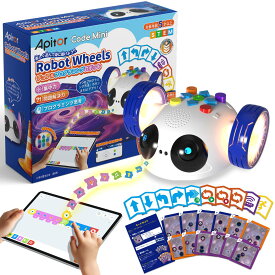 Apitor Robot Wheels デュアルプログラミングロボット 2つの操作方法(APP&ボタン操作) 知育玩具 おもちゃ 小学生 幼稚園児 初期教育 Scratch Jr ラジコン知育玩具 5歳+ 男の子 女の子 こどもの日 ギフト プレゼント 人気 新学年入学祝い