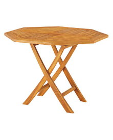 八角形 ダイニングテーブル ガーデンテーブル 天然木 チーク材 オイル仕上げ テラス ベランダ 幅100 ナチュラル アウトドア コンパクト