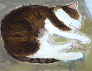 久下 貴史 絵画・アート(版画額装品)/いかにも猫のフェデリコ/ねこ・ネコ・猫