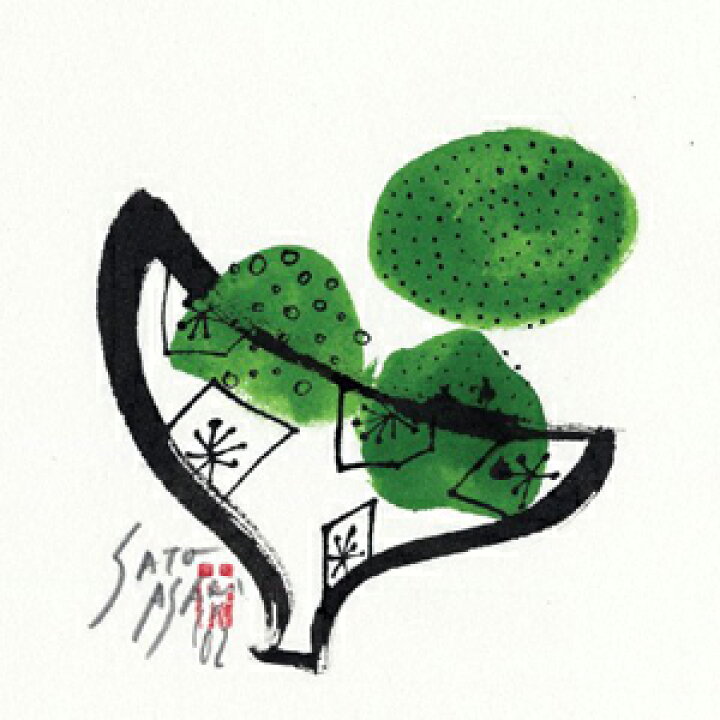 楽天市場】サトウ アサミ 絵画・アート(版画額装品)/深い緑の菊と斜め 