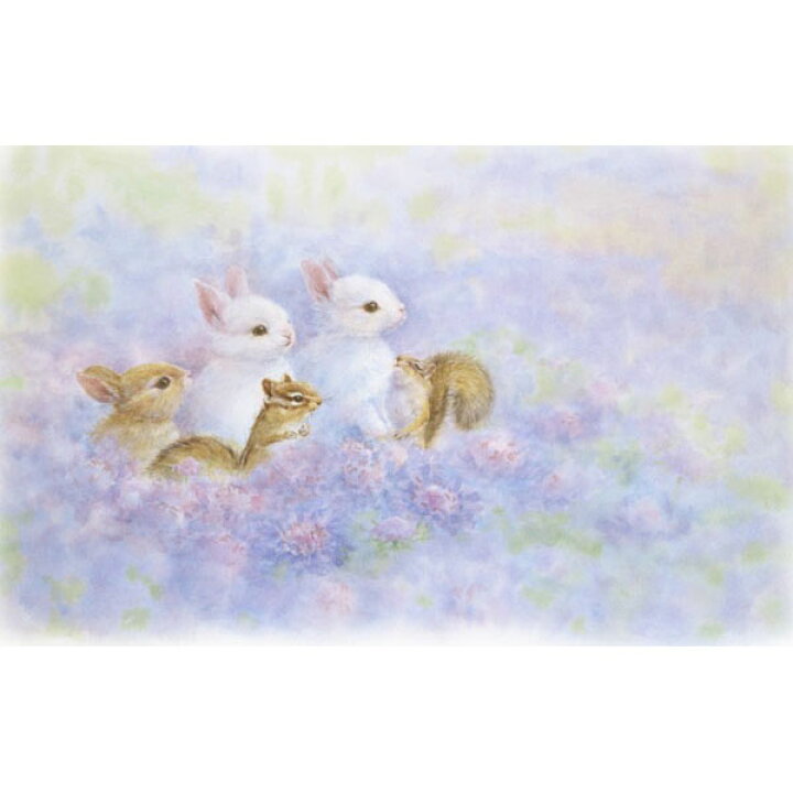 楽天市場 土田穣 絵画 アート 版画 みんな一緒にね ウサギ うさぎ A P J オンライン楽天市場店