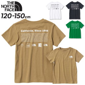 ノースフェイス キッズ 半袖 Tシャツ 120-150cm 子供服 THE NORTH FACE 子ども アウトドア カジュアル ウェア バックプリント UVカット オーガニックコットン トップス/NTJ32356