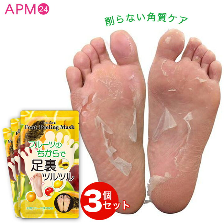 楽天市場 3回分 送料無料 ベビー フット フルーツの力で足裏ツルツル Foot 角質ケア ダッピー ペロリン フットピーリング 削らない履くだけ 角質ケア Apm24