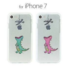 メール便送料無料 スマホケース iPhone7 iPhone8 ケース Dparks ソフトクリアケース はらぺこザウルス（ディーパークス）アイフォン カバー 恐竜