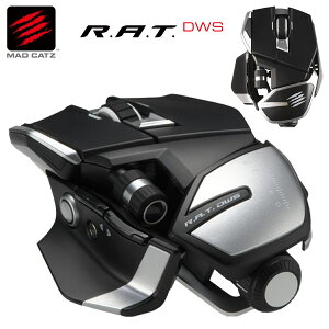 Mad Catz R.A.T. DWS �f���A�����[�h ���C�����X �Q�[�~���O�}�E�X ���� DAKOTA ���J�j�J���X�C�b�` 2.4G Bluetooth 16,000DPI PAW3335DB���w�Z���T�[ 14�{�^�� MR07DHINBL000-0J MADCATZ RATDWS �}�b�h�L���b�c (PF)