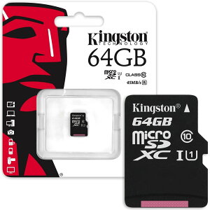 Kingston microSDXCJ[h 64GB class10 UHS-I Ή J[ĥ NX 10 ivۏ (1C) LOXg SDC10G2/64GBSP