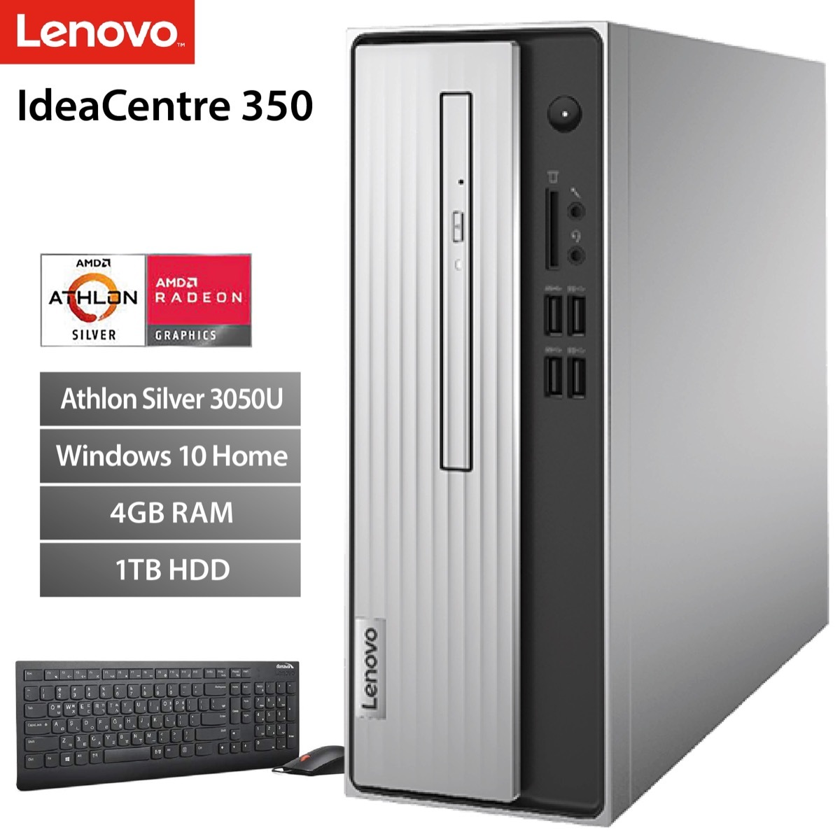 楽天市場】Lenovo 90MV008EJP IdeaCentre 350 Athlon Silver 3050U 4GB