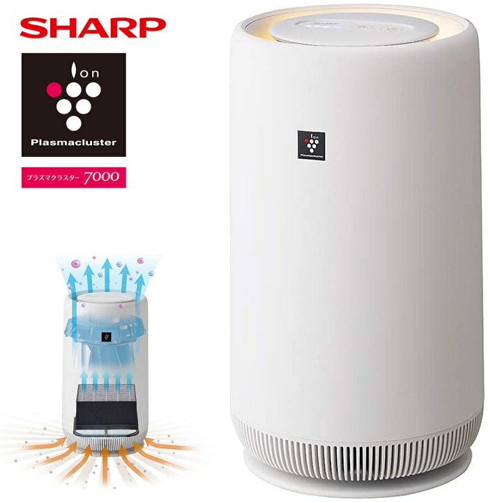 楽天市場 Sharp Fu Nc01 小型 空気清浄機 プラズマクラスター 7000 スタンダード 6畳 ナイトライト コンパクト 21年モデル ホワイト Fu Nc01 W シャープ 10 Apマーケット