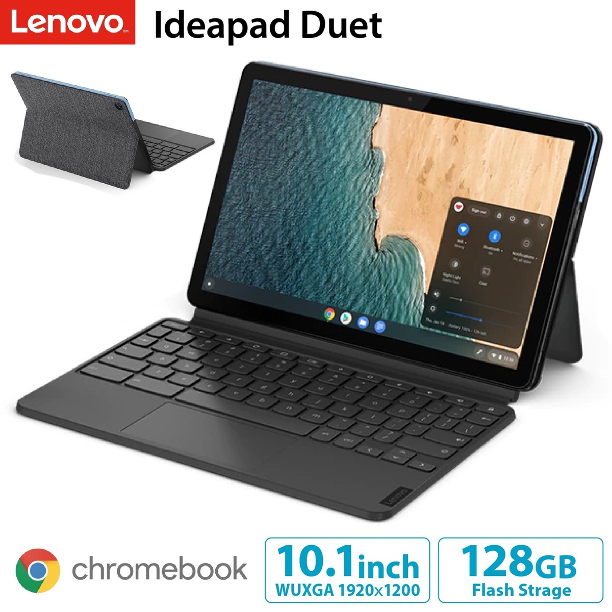 楽天市場】Lenovo Ideapad Duet Chromebook 128GB eMMC 4GB メモリ 日本語キーボード 付属 10.1インチ  IPS WUXGA 1920x1200 P60T 2in1 タブレット タッチパネル クロームブック アイスブルー + アイアングレー Google  レノボ (08) : APマーケット