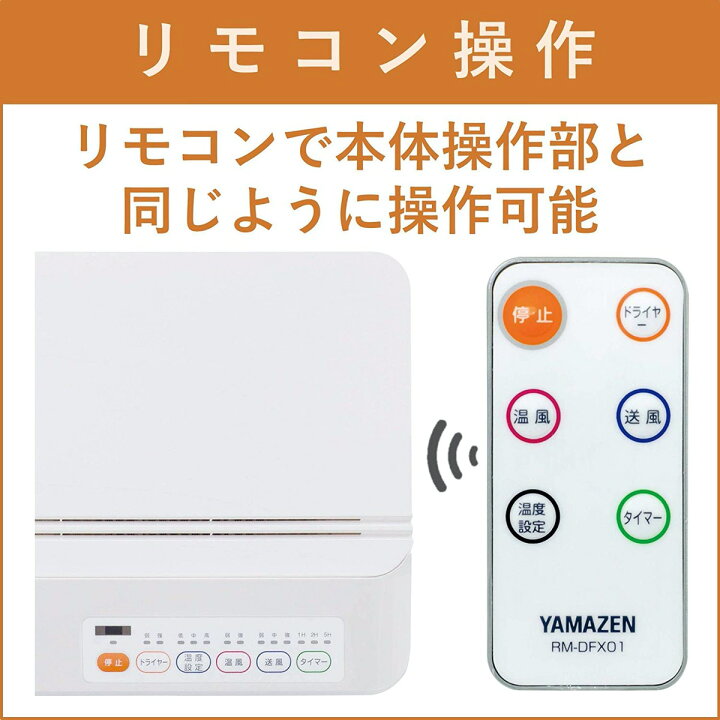 楽天市場】山善 DFX-RJ12 壁掛式 脱衣所 温風ヒーター 温風 送風切替 
