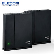 ELECOM WiFi 無線LANルーター 親機 + 中継器 EasyMesh対応 IPv6 IPoE WMC-2LX2-B エレコム (F)