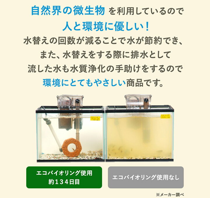 楽天市場 Bigbio エコ バイオリング 水槽用 水質浄化材 水換えの手間軽減 水槽 水質改善 微生物 糞 エサ 餌 食べ残し 分解 エコバイオリング 緑 茶 白 ビッグバイオ Sg Apマーケット