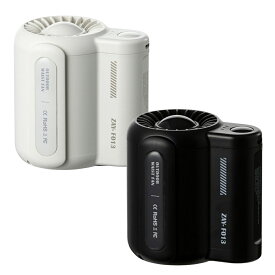 TR-JBF 充電式 ベルトファン ハンズフリー 風量3段階 小型 扇風機 ファン 卓上 クリップ ベルト アウトドア 熱中症対策 コンパクト ミニ ブラック ホワイト (06)