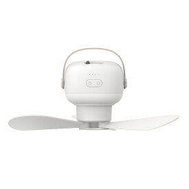 TR-JAF-WH USB充電式 アウトドアファン LEDライト付き 風量4段階 点灯方式3段階 リモコン 小型 扇風機 ファン サーキュレーター ランプ 卓上 壁掛け アウトドア オフィス (08)