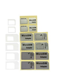 【ゆうパケット送料無料】NanoSIM MicroSIM sim変換アダプタ 3点セット×2（クリア） For iPhone スマホ ドコモ NanoSIM→SIM or MicroSIM NanoSIM→sim変換アダプター