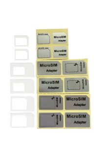 �y�䂤�p�P�b�g���������zNanoSIM MicroSIM sim�ϊ��A�_�v�^ 3�_�Z�b�g×2�i�N���A�j For iPhone �X�}�z �h�R�� NanoSIM��SIM or MicroSIM NanoSIM��sim�ϊ��A�_�v�^�[