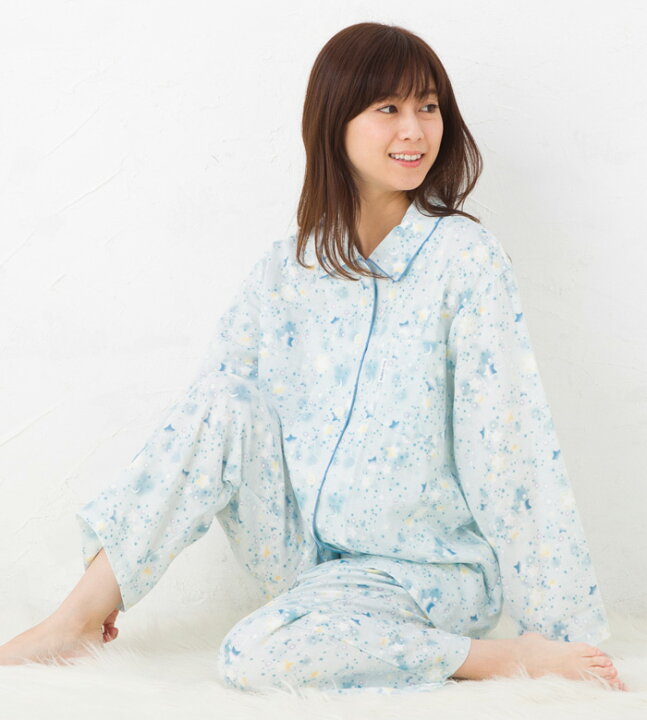 楽天市場 ワコール 睡眠科学 パジャマ2重ガーゼpt天の川 Yds136ナイティ ア アポワ