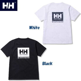 ヘリーハンセン HOE62302WS ショートスリーブ バックスクエアロゴティー（ユニセックス） Helly HansenS/S Back Square Logo Tee W ホワイト K ブラック