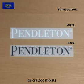 ペンドルトン PDT-000-223032 ダイカット ロゴ ステッカー L ホワイト ネイビー ネコポス便対応PENDLETON DIE-CUT LOGO STICKER L WHITE　NAVYロゴシール