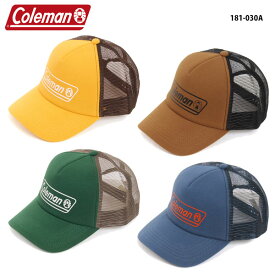 コールマン 181-030A メッシュキャップ Aイエロー Aブラウン Aグリーン Aネイビー Coleman ロゴキャップ 帽子 メンズ レディース ユニセックス　男女兼用 スポーツ アウトドア