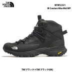 ウィメンズ 【足幅】E相当 ザ ノースフェイス NFW52321 クレストン ハイク ミッド ウォータープルーフ（レディース） The North Face W Creston Hike Mid WP TNFブラック×TNFブラック(KK)トレッキングシューズ 軽量 防水 登山靴