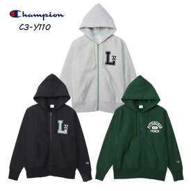 チャンピオン C3-Y110 リバースウィーブ(R) ジップフーデッドスウェットシャツ Champion RW ZIP HOODED SWEATSHIRT シルバーグレー(040)　ブラック(090)　ボトルグリーン(625)