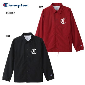 チャンピオン C3-X602 コーチジャケット Champion Coach Jacketメンズ カジュアル アウター　ロゴプリント090 ブラック Black 109 バーガンディー Burgundy