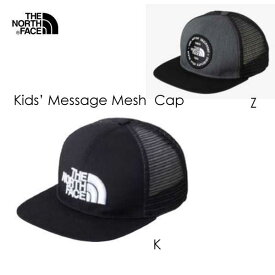 ザ ノースフェイス NNJ02406 メッセージメッシュキャップ（キッズ） The North Face Kids' Message Mesh Cap ブラック(K) ミックスグレー(Z)