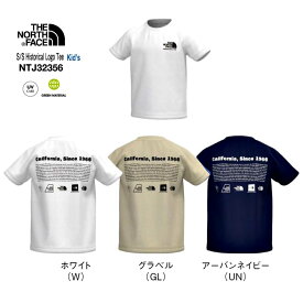 ザ ノースフェイス NTJ32356 130cm 140cm 150cm ショート スリーブ ヒストリカル ロゴ ティー（キッズ） The North Face KIDS S/S HIS LOGO T グラベル GL アーバンネービー UN ホワイト W