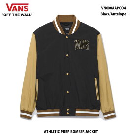 VANS　バンズ VN000AAPCO4 ブラック/アンテロープ アスレチック プレップ ボンバージャケットヴァンズ VANS ATHLETIC PREP BOMBER JACKET BLACK/ANTELOPEメンズ アウター ボマージャケット