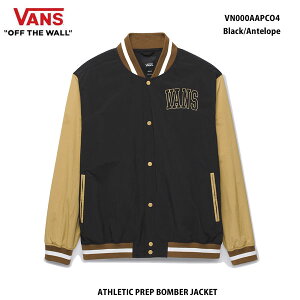 VANS�@�o���Y VN000AAPCO4 �u���b�N/�A���e���[�v �A�X���`�b�N �v���b�v �{���o�[�W���P�b�g���@���Y VANS ATHLETIC PREP BOMBER JACKET BLACK/ANTELOPE�����Y �A�E�^�[ �{�}�[�W���P�b�g