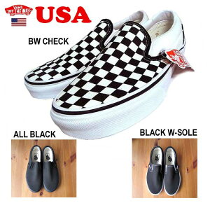 VANS �o���Y USA��ԏ��i �N���V�b�N �X���b�|�� �X���b�v �I�� Classic Slip-On ���@���Y�@ VN000EYEBWW Black White CheckerBoard �u���b�N/�z���C�g �`�F�b�J�[�{�[�h VN000EYEBKA ALL BLACK VN000EYEBLK BLACK WHITE�\�[