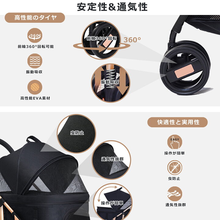 楽天市場】【期間限定20％OFF】Comhome ペットカート 小型犬・中型犬用 