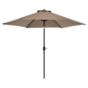 【LINE登録で300円クーポン】パラソル W265×D265×H245cm アウトドア 日除け おしゃれ シンプル ガーデニング ベランダ 庭 日差し避け 角度調節 ガーデン デッキ グリーン ナチュラル ブラウン コ