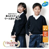 【最大20%OFF 最大P14倍 マラソン限定】 スクール セーター ウール混 ウォッシャブル 抗ピル ニット 毛 V…