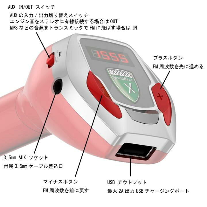 楽天市場 送料無料 Soundracer X サウンドレーサー エンジン音 7種類のエンジンサウンド Usb出力ポート付 シガーソケット エンジン 音 ライフスタイル スーパーカー スタイリッシュ 快適 爽快 多機能 マルチ機能 スポーツカーエンジン音 Appbank Store 楽天市場店