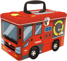 ハート トミカトランク缶／消防車 1個 食玩・菓子詰め合わせ