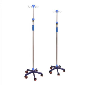 在宅 点滴 スタンド 点滴スタンド IVスタンド ガートルスタンド 点滴台 イルリガートルスタンド ステンレス 伸縮 高さ調節 110-200cm 4つフック付き 5本脚 キャスター付き 点滴棒 移動式 五つの
