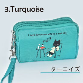 猫 ねこ ネコ ポーチ 小物入れ ネコポーチ 猫柄ポーチ 3連ファスナーポーチ 小物収納 コスメポーチ バッグインバッグ 大容量ポーチ 仕切りポーチ 旅行用ポーチ かわいいポーチ ネコポーチ 猫グッズ コスメポーチ 小物整理 旅行用ポーチ 可愛いデザイン 猫の日