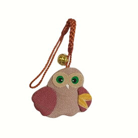 ふくろう 根付 ストラップ 日本製 手作り 開運 幸運 お守り キーホルダー 鈴付き 着物生地 和柄 かわいい バッグ チャーム 財布 携帯 合格祈願 金運 商売繁盛 レディース メンズ 子供 プレゼント 縁起物 福来朗 可愛い 人気 定番