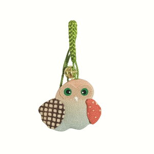 ふくろう 根付 ストラップ 日本製 手作り 開運 幸運 お守り キーホルダー 鈴付き 着物生地 和柄 かわいい バッグ チャーム 財布 携帯 合格祈願 金運 商売繁盛 レディース メンズ 子供 プレゼ