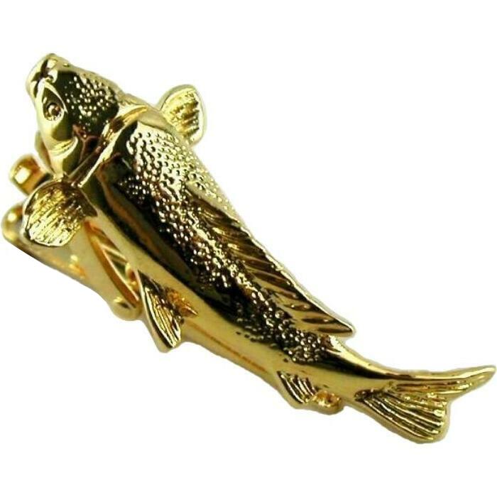 コイをモチーフにしたゴールドのネクタイピン 最新アイテム ネクタイピン ユニーク オリジナル こい コイ 鯉 魚 送料無料 ゴールド