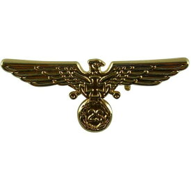 ピンバッジ 安全ピンタイプ ブローチ 鷲の紋章 エンブレム ゴールド 送料無料